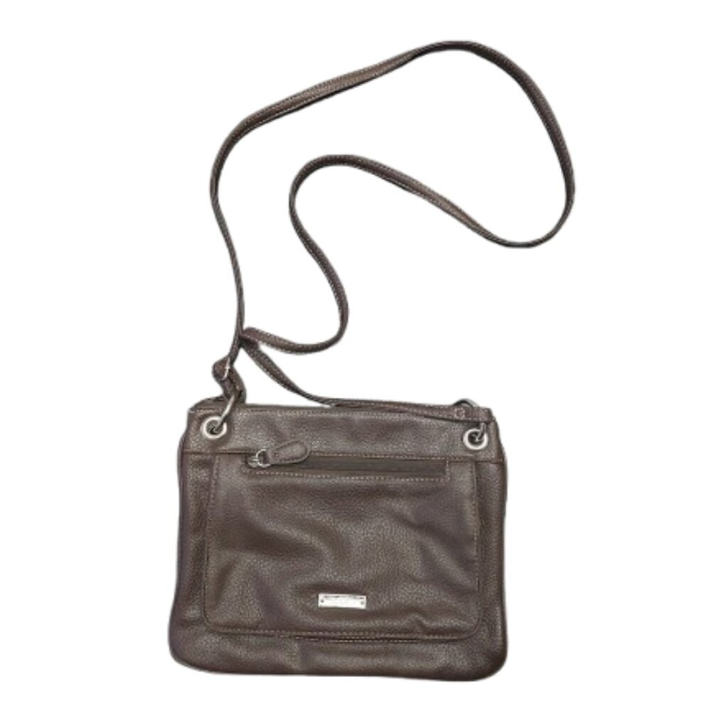 Small  Faux Leather Brown Hand Bag